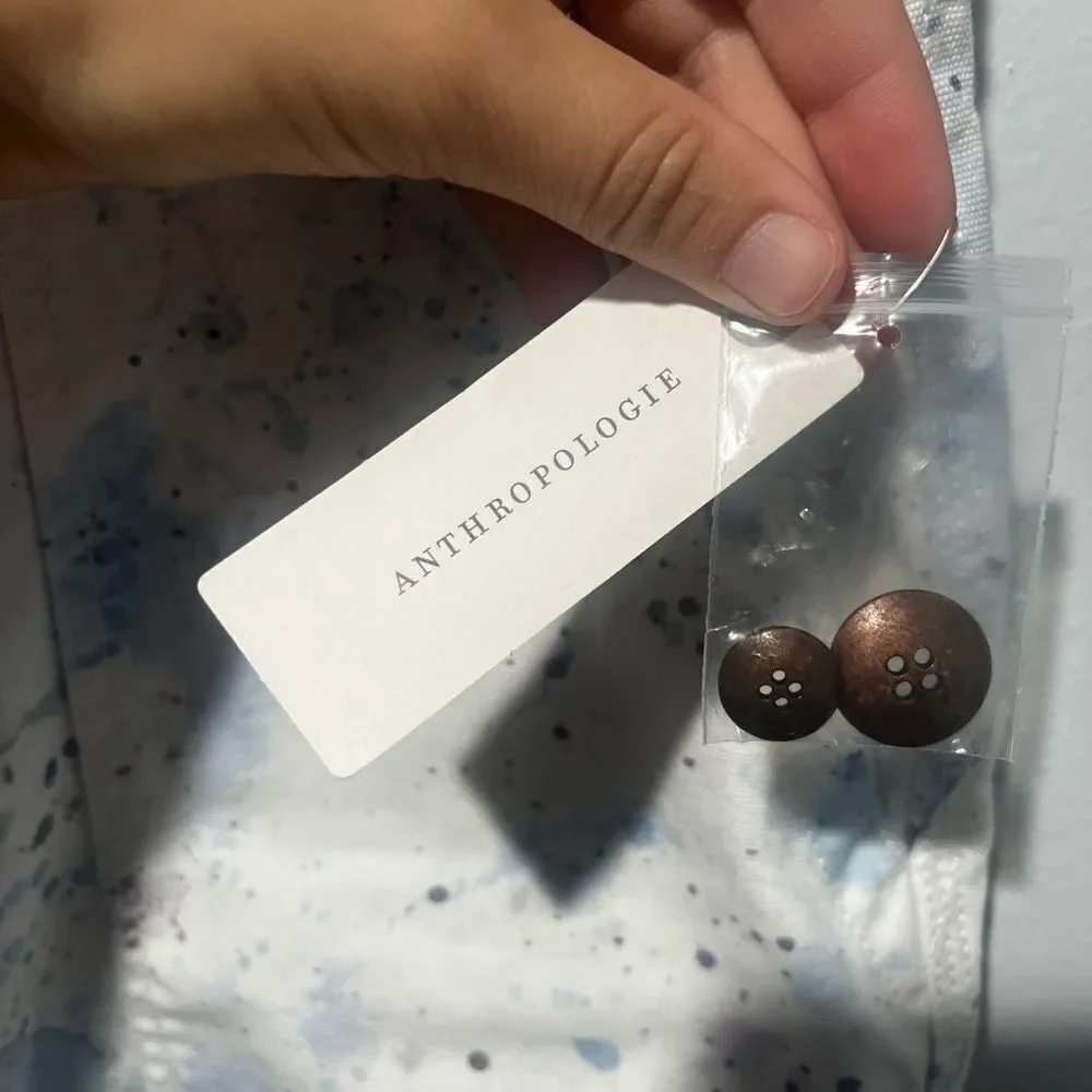 By Anthropologie The Wanderer Watercolor Cargo Utility Pants 28 NWT